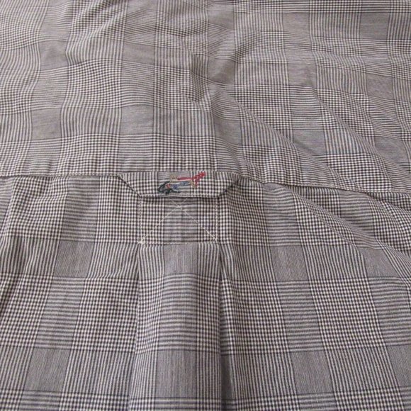 Greg Norman Collection Shirt Men's Sz L Short Sleeve Gray Plaid Button Front EUC - Picture 9 of 10
